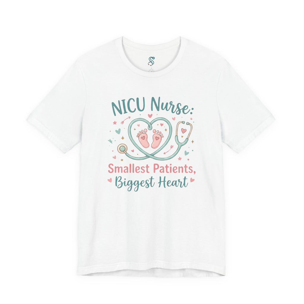 NICU Nurse T-Shirt — Smallest Patients Biggest Heart