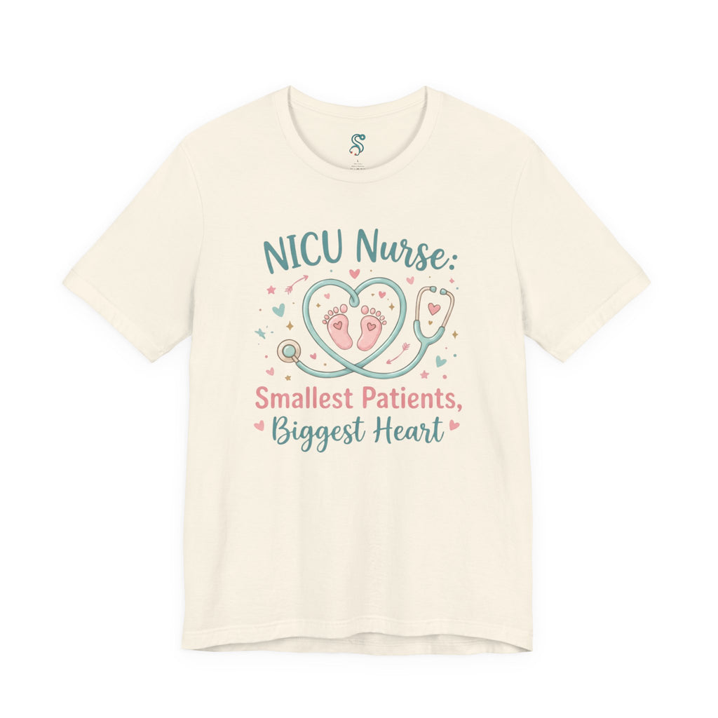 NICU Nurse T-Shirt — Smallest Patients Biggest Heart