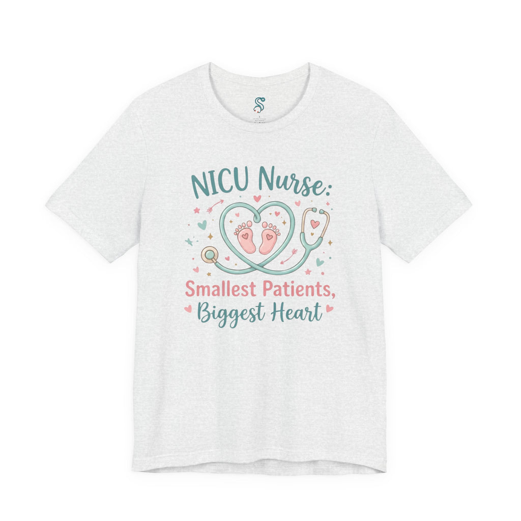 NICU Nurse T-Shirt — Smallest Patients Biggest Heart