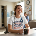 ICU Nurse T-Shirt — I Can't Fix Stupid But I Can Sedate It