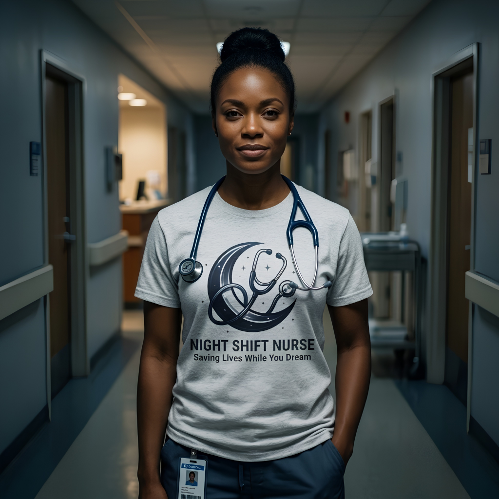 Night Shift Nurse T-Shirt — Saving Lives While You Dream