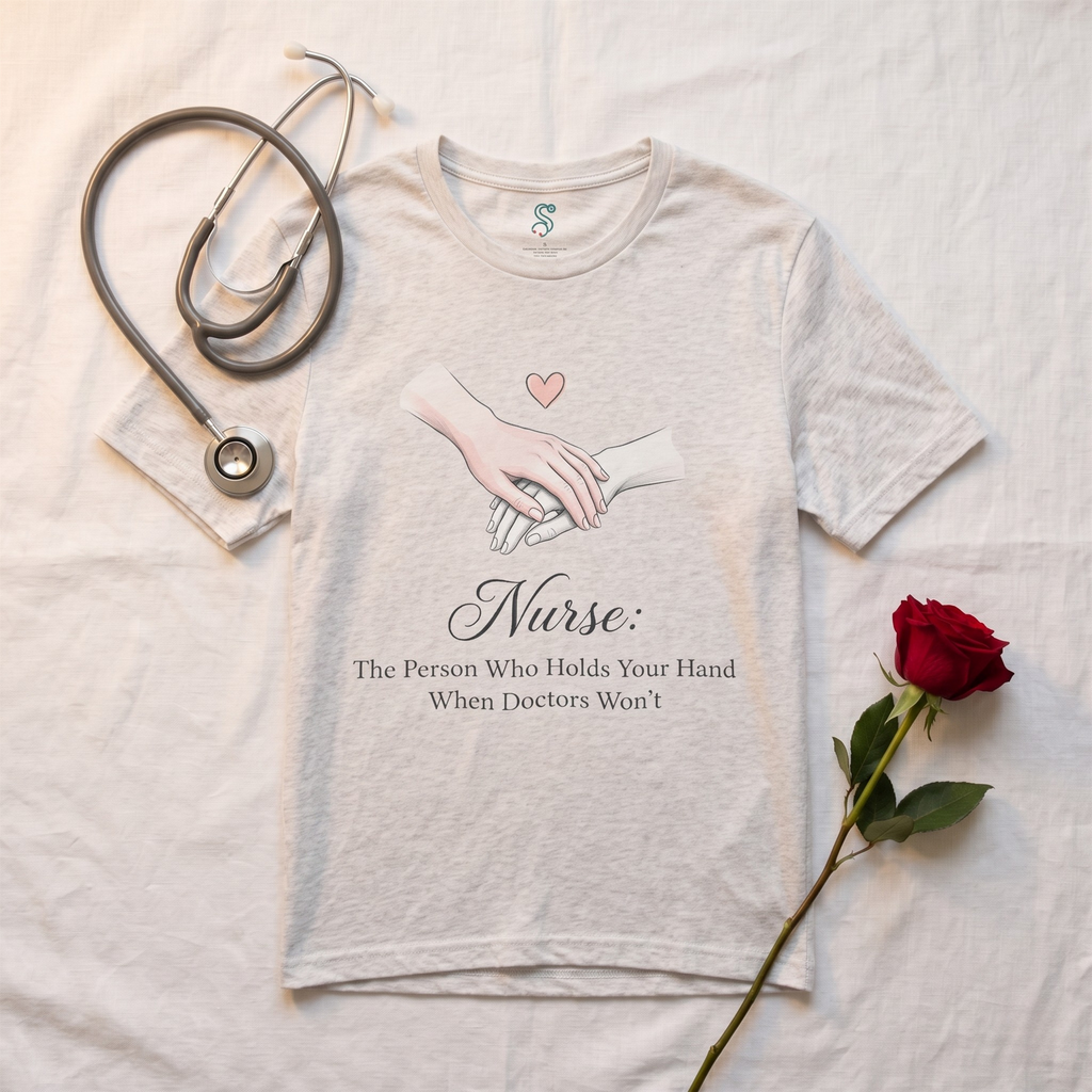 Nurse T-Shirt — The Person Who Holds Your Hand When Doctors Won't