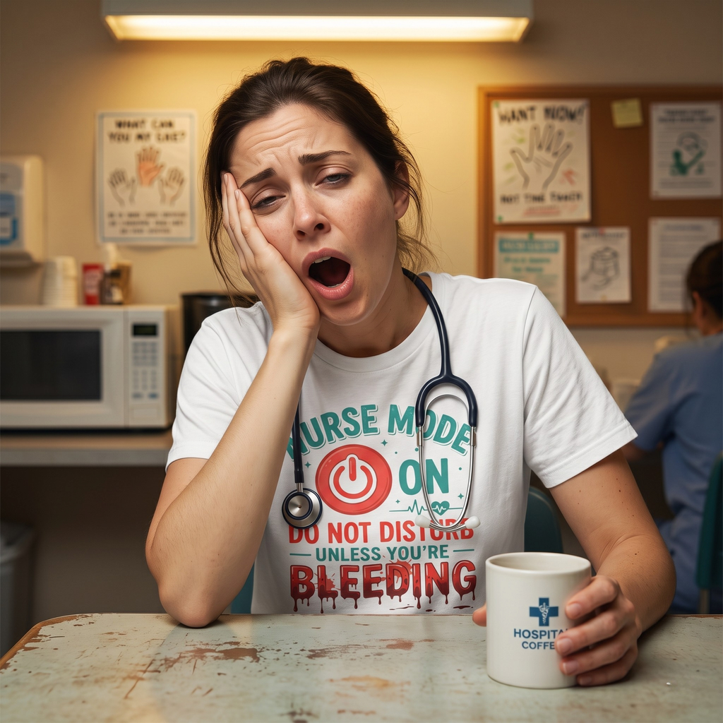 Nurse Mode ON T-Shirt — Do Not Disturb Unless You're Bleeding